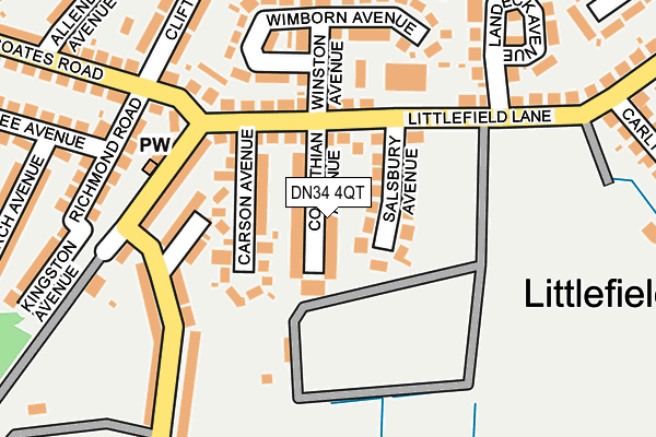 DN34 4QT map - OS OpenMap – Local (Ordnance Survey)