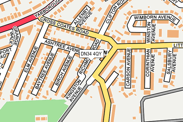 DN34 4QY map - OS OpenMap – Local (Ordnance Survey)