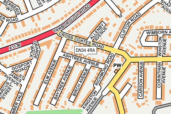 DN34 4RA map - OS OpenMap – Local (Ordnance Survey)