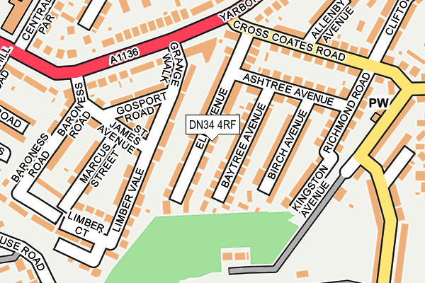 DN34 4RF map - OS OpenMap – Local (Ordnance Survey)