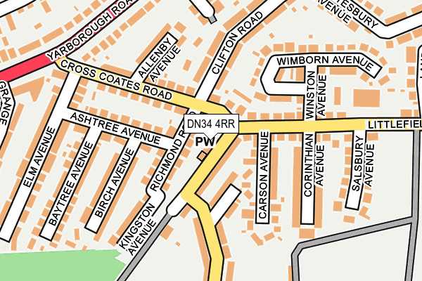 DN34 4RR map - OS OpenMap – Local (Ordnance Survey)