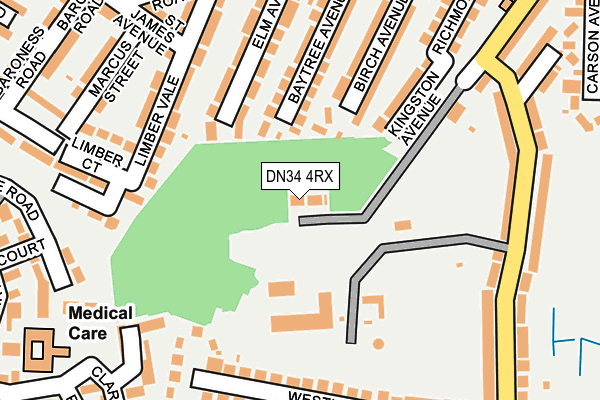 DN34 4RX map - OS OpenMap – Local (Ordnance Survey)