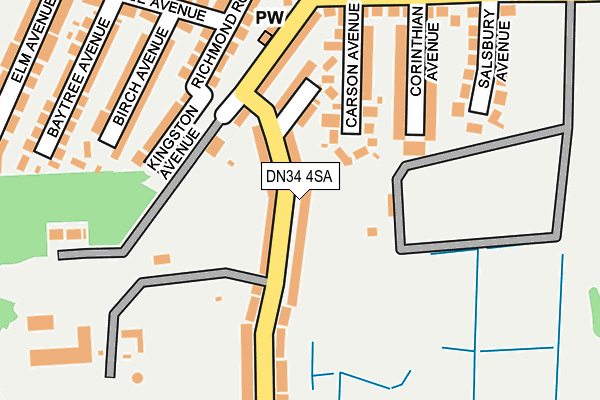 DN34 4SA map - OS OpenMap – Local (Ordnance Survey)