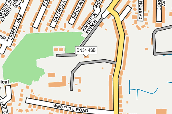 DN34 4SB map - OS OpenMap – Local (Ordnance Survey)