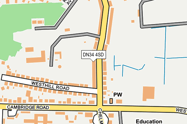 DN34 4SD map - OS OpenMap – Local (Ordnance Survey)