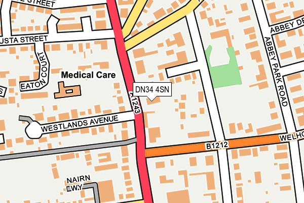 DN34 4SN map - OS OpenMap – Local (Ordnance Survey)