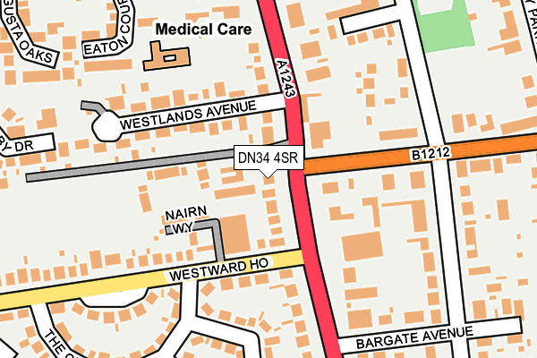 DN34 4SR map - OS OpenMap – Local (Ordnance Survey)