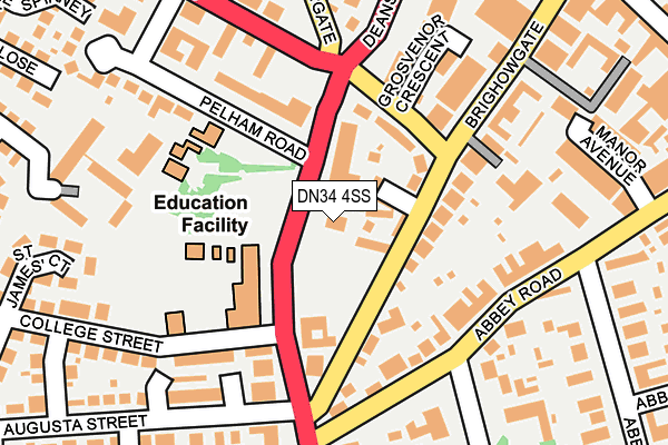 DN34 4SS map - OS OpenMap – Local (Ordnance Survey)