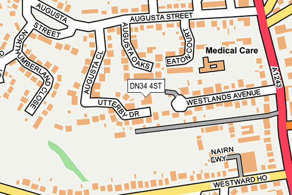 DN34 4ST map - OS OpenMap – Local (Ordnance Survey)