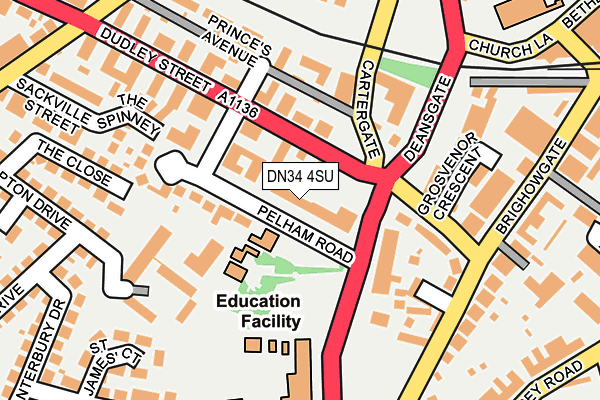 DN34 4SU map - OS OpenMap – Local (Ordnance Survey)