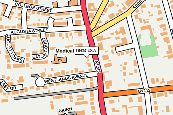 DN34 4SW map - OS OpenMap – Local (Ordnance Survey)