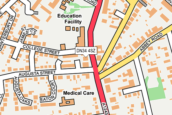 DN34 4SZ map - OS OpenMap – Local (Ordnance Survey)