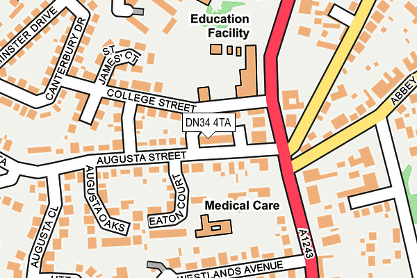 DN34 4TA map - OS OpenMap – Local (Ordnance Survey)