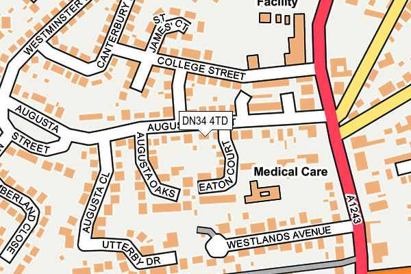 DN34 4TD map - OS OpenMap – Local (Ordnance Survey)