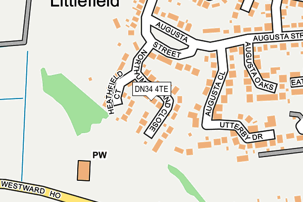 DN34 4TE map - OS OpenMap – Local (Ordnance Survey)