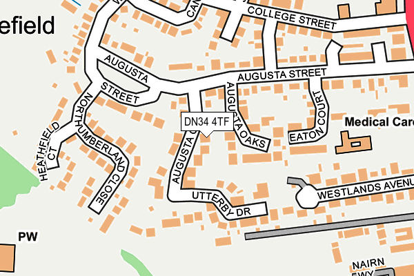 DN34 4TF map - OS OpenMap – Local (Ordnance Survey)