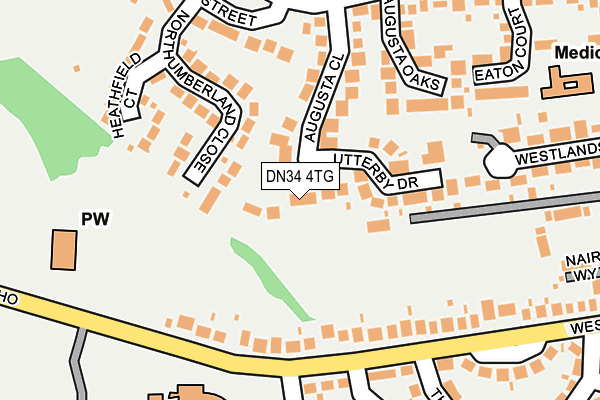 DN34 4TG map - OS OpenMap – Local (Ordnance Survey)