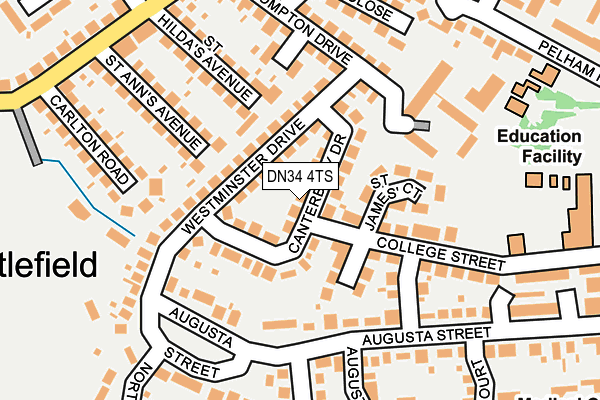 DN34 4TS map - OS OpenMap – Local (Ordnance Survey)