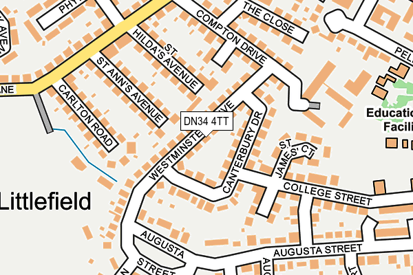 DN34 4TT map - OS OpenMap – Local (Ordnance Survey)