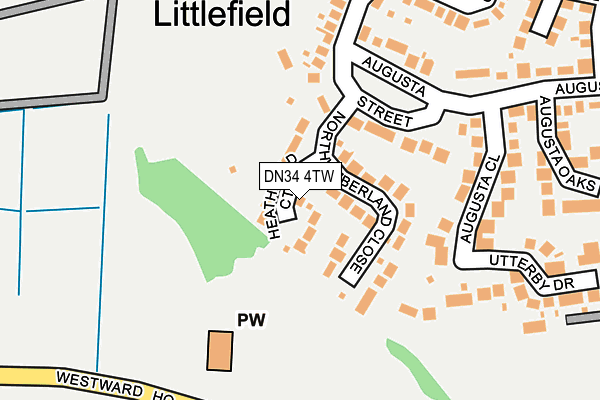 DN34 4TW map - OS OpenMap – Local (Ordnance Survey)