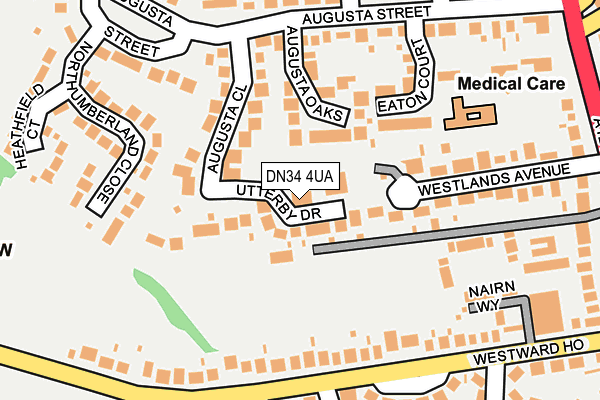 DN34 4UA map - OS OpenMap – Local (Ordnance Survey)