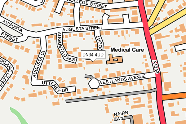 DN34 4UD map - OS OpenMap – Local (Ordnance Survey)