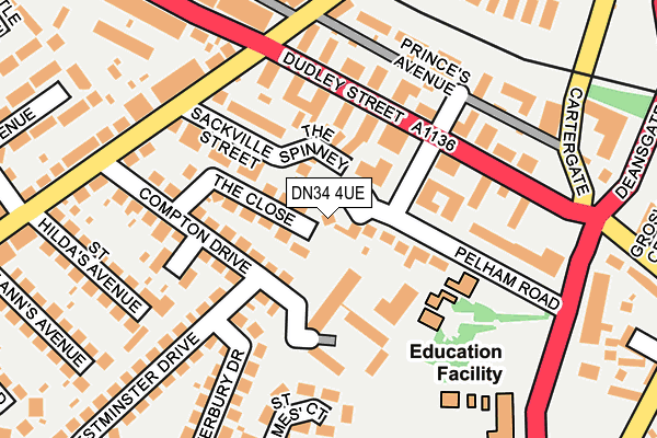 DN34 4UE map - OS OpenMap – Local (Ordnance Survey)
