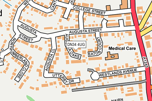 DN34 4UG map - OS OpenMap – Local (Ordnance Survey)