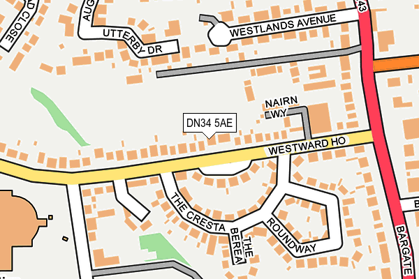 DN34 5AE map - OS OpenMap – Local (Ordnance Survey)