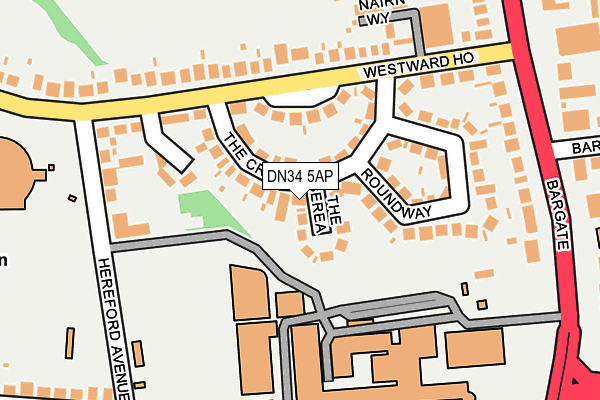 DN34 5AP map - OS OpenMap – Local (Ordnance Survey)