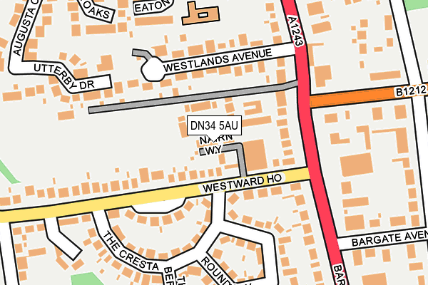 DN34 5AU map - OS OpenMap – Local (Ordnance Survey)