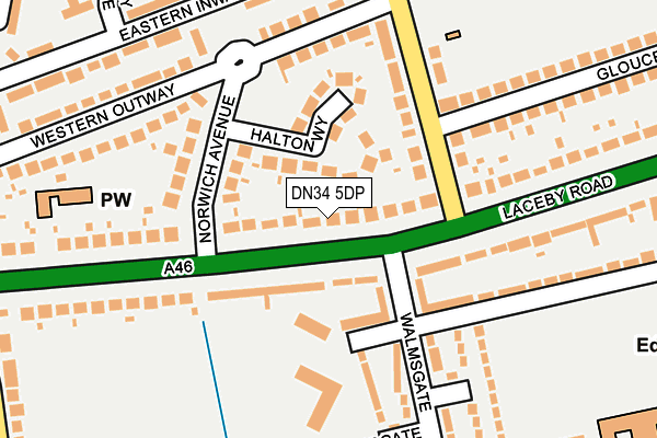 DN34 5DP map - OS OpenMap – Local (Ordnance Survey)