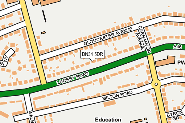 DN34 5DR map - OS OpenMap – Local (Ordnance Survey)