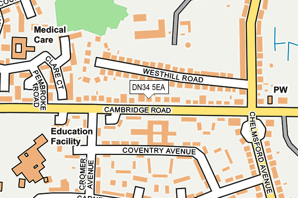 DN34 5EA map - OS OpenMap – Local (Ordnance Survey)