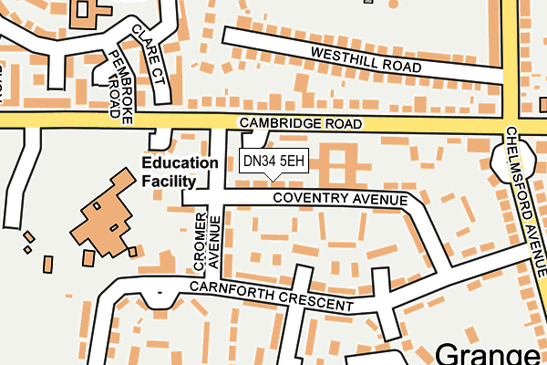 DN34 5EH map - OS OpenMap – Local (Ordnance Survey)