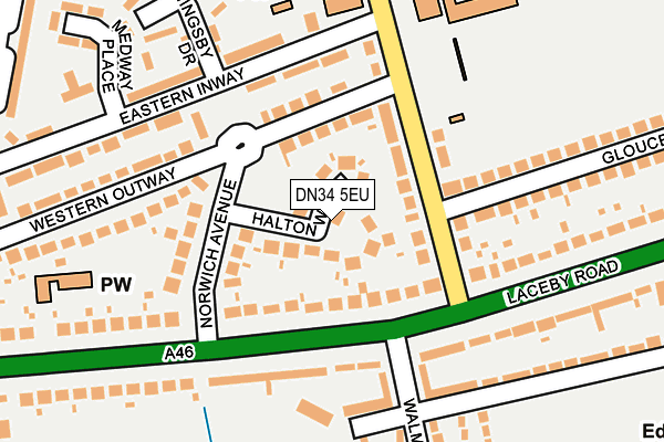 DN34 5EU map - OS OpenMap – Local (Ordnance Survey)