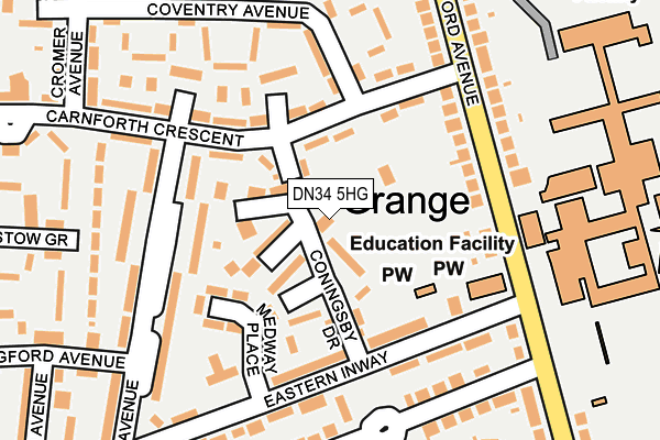 DN34 5HG map - OS OpenMap – Local (Ordnance Survey)