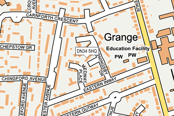 DN34 5HQ map - OS OpenMap – Local (Ordnance Survey)