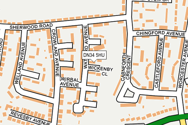 DN34 5HU map - OS OpenMap – Local (Ordnance Survey)
