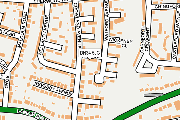 DN34 5JG map - OS OpenMap – Local (Ordnance Survey)