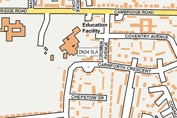 DN34 5LA map - OS OpenMap – Local (Ordnance Survey)
