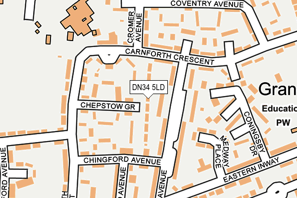 DN34 5LD map - OS OpenMap – Local (Ordnance Survey)