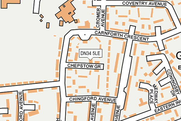 DN34 5LE map - OS OpenMap – Local (Ordnance Survey)