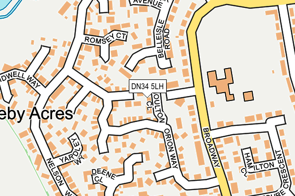 DN34 5LH map - OS OpenMap – Local (Ordnance Survey)