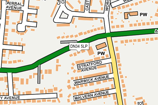 DN34 5LP map - OS OpenMap – Local (Ordnance Survey)