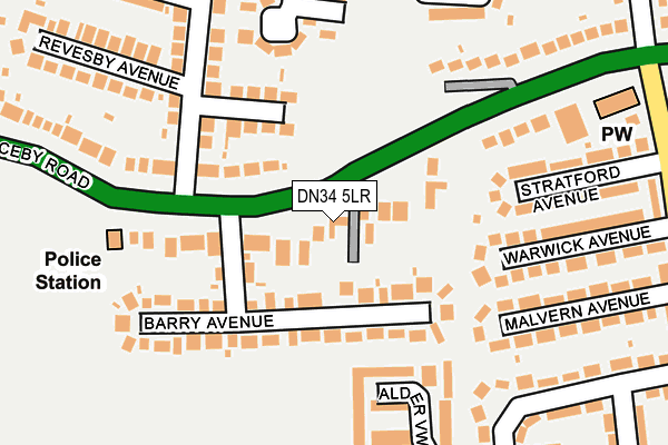 DN34 5LR map - OS OpenMap – Local (Ordnance Survey)