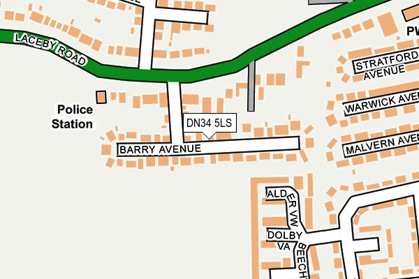 DN34 5LS map - OS OpenMap – Local (Ordnance Survey)