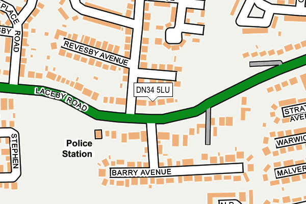 DN34 5LU map - OS OpenMap – Local (Ordnance Survey)
