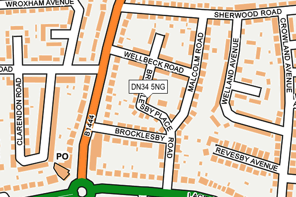 DN34 5NG map - OS OpenMap – Local (Ordnance Survey)