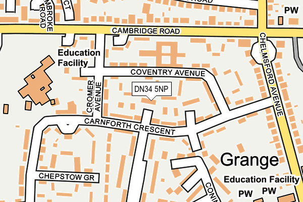DN34 5NP map - OS OpenMap – Local (Ordnance Survey)